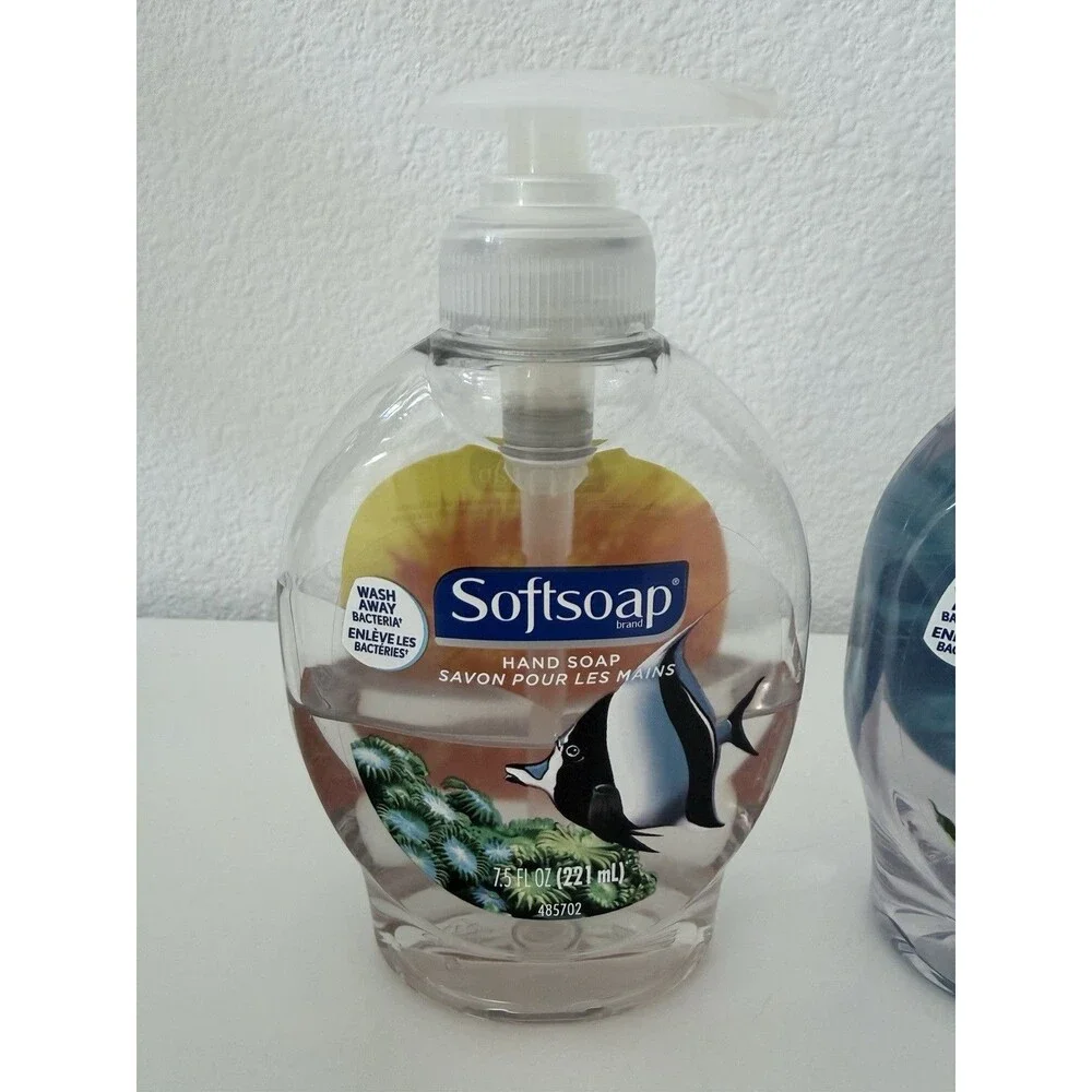 Vintage Softsoap Aquarium Series Hand Soap Lot Duo Clownfish Moorish Idol Y2K